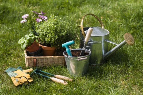 Eco-friendly lawn mowing practices being implemented